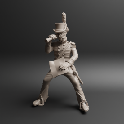 Napoleonic Spanish Officer Spyglass Officer Round Hat