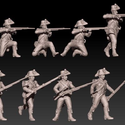 Napoleonic early french light infantry in bicorne set 1