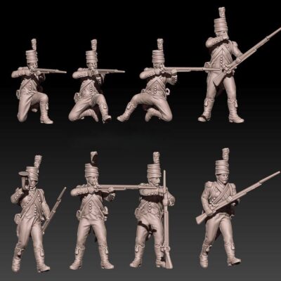 Napoleonic early french light infantry in mirliton set 1