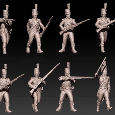 Napoleonic early french light infantry in mirliton set 2