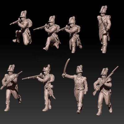 Napoleonic early french light infantry in tarleton set 1