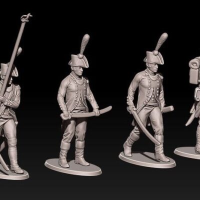 Napoleonic french command in bicorne