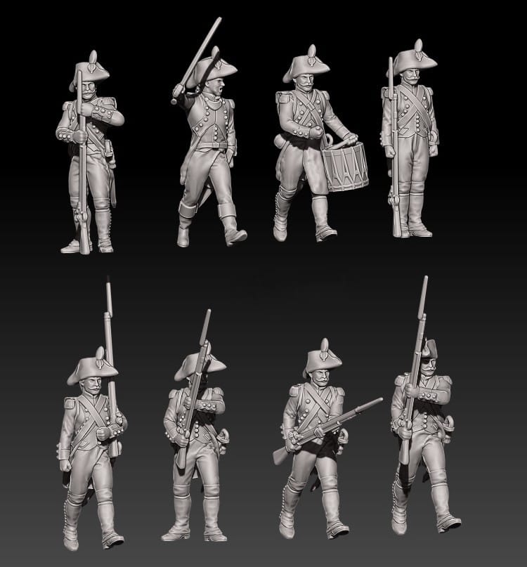 Napoleonic french early grenadiers in bicorne set 1