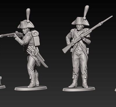 Napoleonic french early light infantry in bicorne