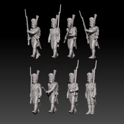 Napoleonic french grenadiers in bearskin hats set 2