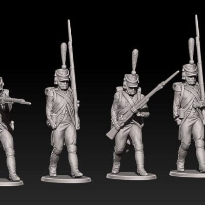 Napoleonic french grenadiers voltigeurs in shako