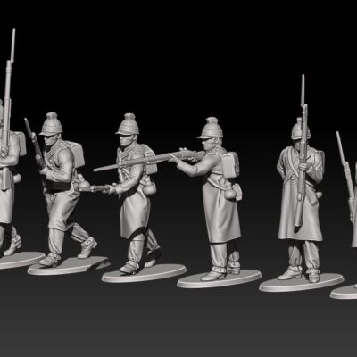 Napoleonic french infantry in greatcoat in Egypt