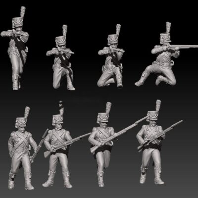 Napoleonic french light infantry in early shako set 1
