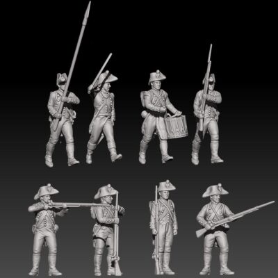 Napoleonic french revolutionary fusiliers in bicorne set 1