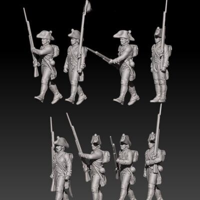 Napoleonic french revolutionary fusiliers in bicorne set 2