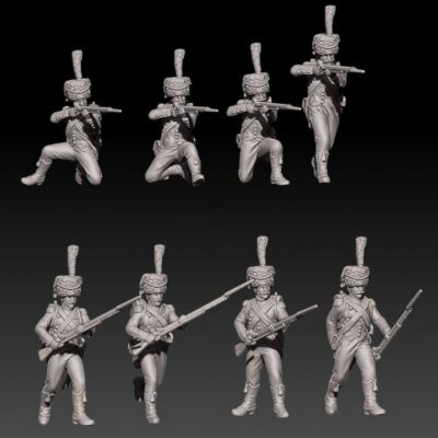 Napoleonic french voltigeurs with kolpacks set 1