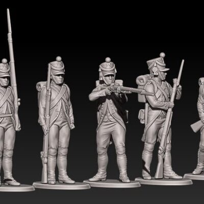napoleonic french fusiliers with shako