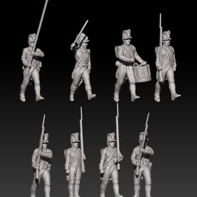 napoleonic french fusiliers with tarleton Revolutionary wars set 1