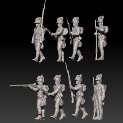 napoleonic french fusiliers with tarleton Revolutionary wars set 2