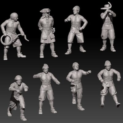 pirates or sailors at work 18th century set 1