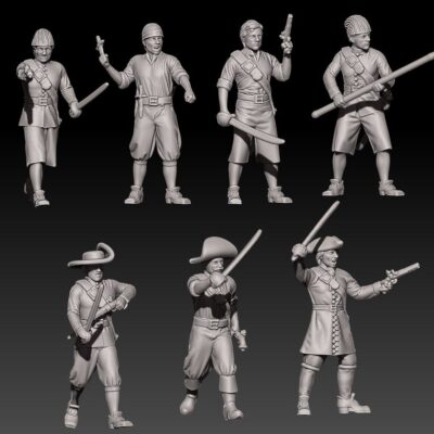 pirates or sailors boarding 18th century set 2