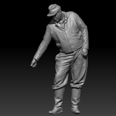 Artillery man holding, Civil War