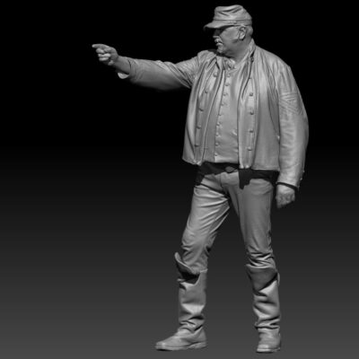 Man pointing forward, Civil War