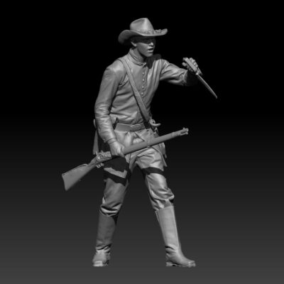 Union youngster attaching with knife