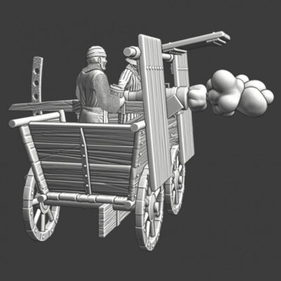 Medieval Hussite War wagon firing w. crew - NCM