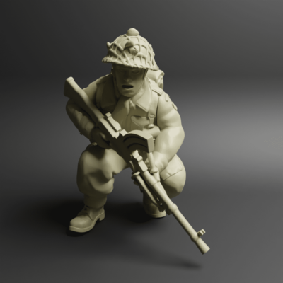 Canadian WW2 Bren Gunner Crouching Fullkit