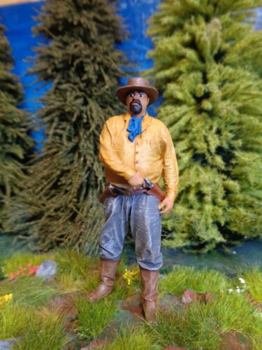 Click to view full screen Gunslinger drawing pistol, western photo review