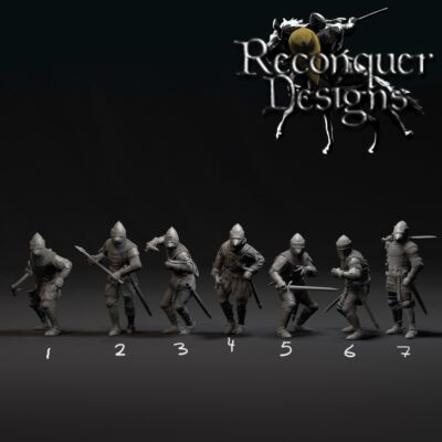 Dismounted Knights Closed Visir Hundred Years War v1