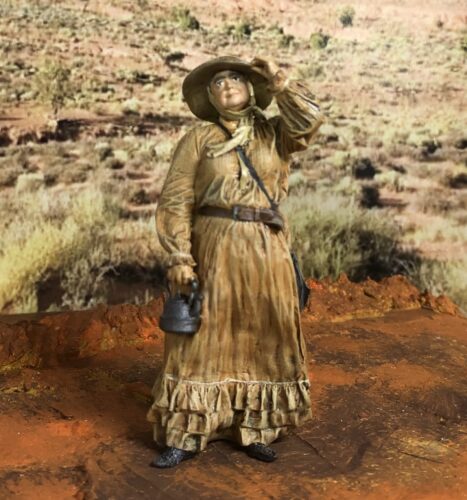 Western Lady with teapot, wind blowing photo review