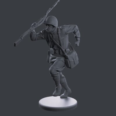 Soviet soldier running faster WW2