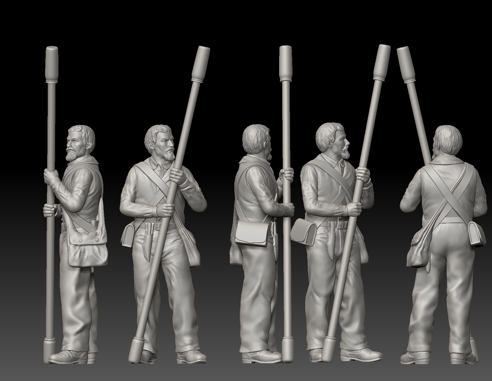 Alamo Volunteer holding rammer - Image 2