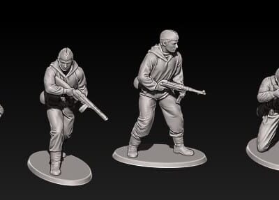 ww2 soviet recon team in pilotka