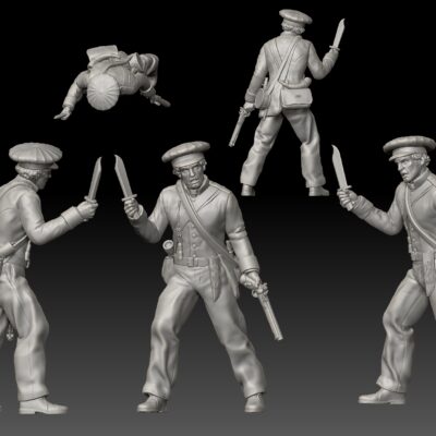 New Orleans Grey ugly man with knife