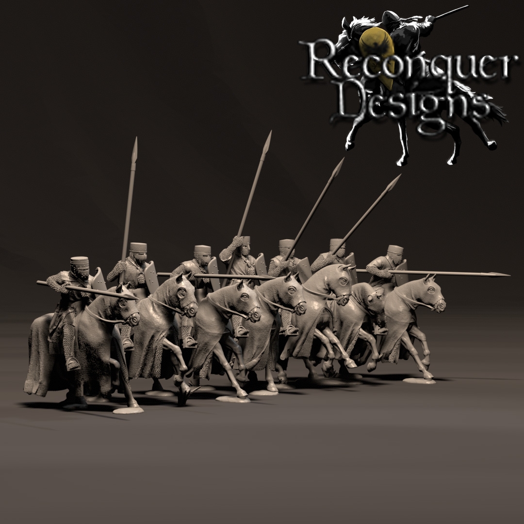 Early French 13th century knights other helmets, set of 7