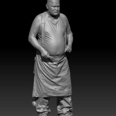 WW2 American army cook threatening