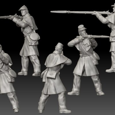 Winter Union Infantry soldier aiming