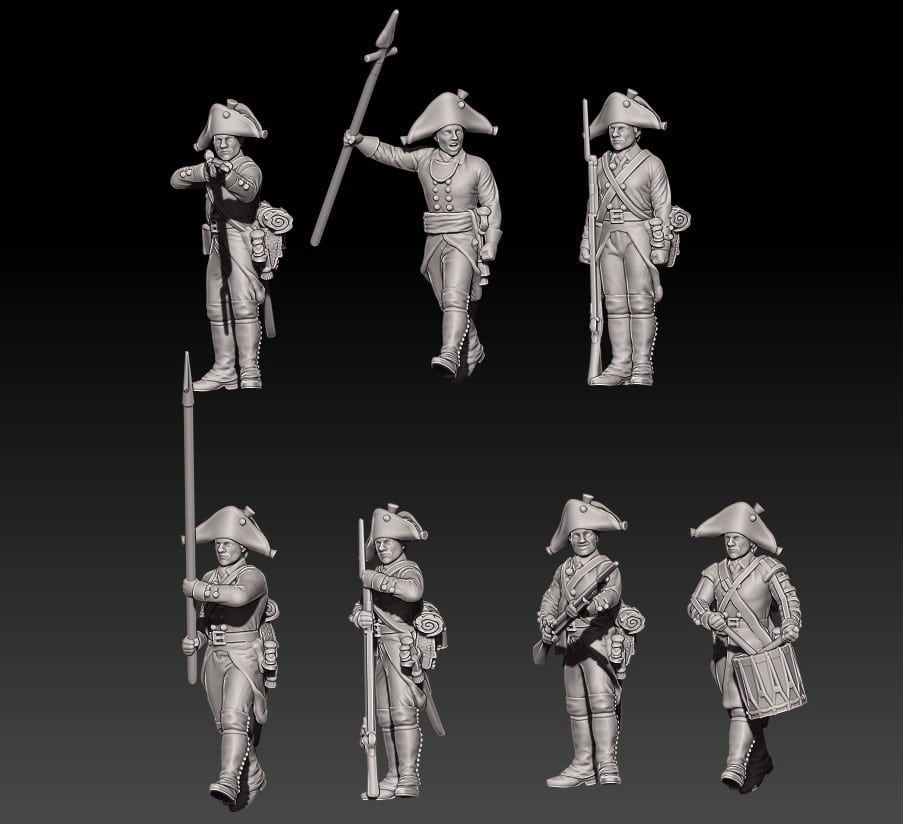 Napoleonic russian musketeers 1799 in bicorne set 1