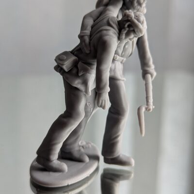 Soldier assisting wounded friend, Hardee Hat