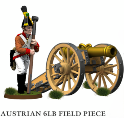 Napoleonic Austrian 6lb Field piece gun Cannon