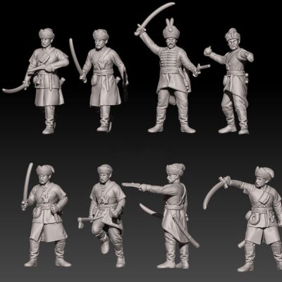 Zaporozhian cossacks in close combat set 1