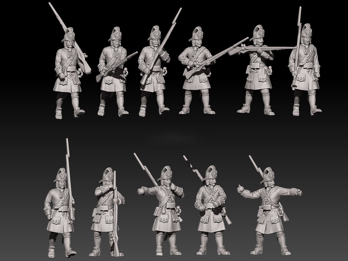 Tsardom of Russia guard grenadiers in helmets GNW set 2