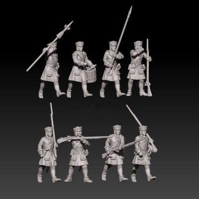 Tsardom of Russia infantry Great Northern War in karpus and socket bayonet set 1