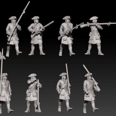 russian infantry Great Northern War in tricorne and plug bayonet set 2