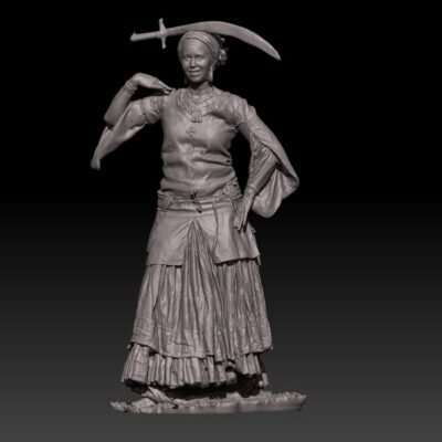 Dancer with sword, inspiration from Arabic, Turkish and Indian 16th-19th centuries