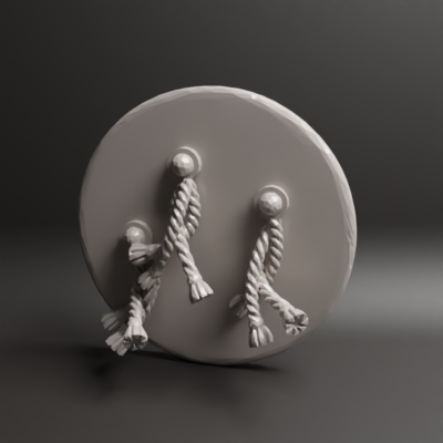 4x Almoravid and Andalusian Round shield 3 tassels