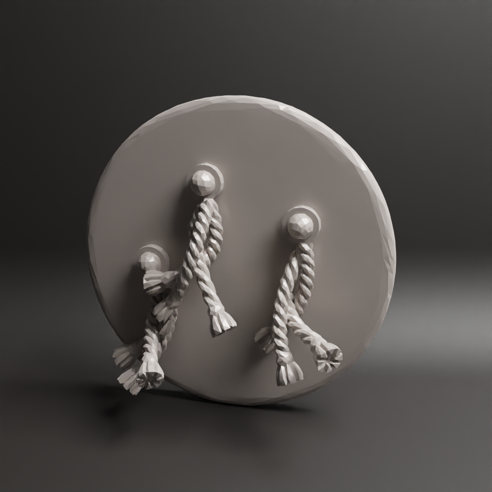 4x Almoravid and Andalusian Round shield 3 tassels