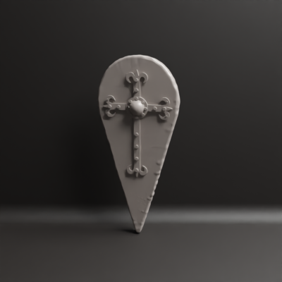 4x Christian Long Kite Shield Cross