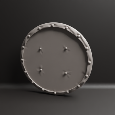 4x Christian Round Shield Plain 3