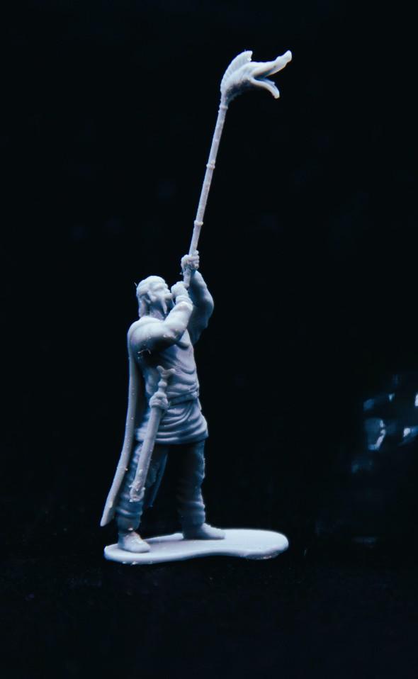 Ancient Celtic Carnyx trumpet blower