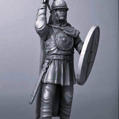 Ancient Celtic Chieftain with round shield