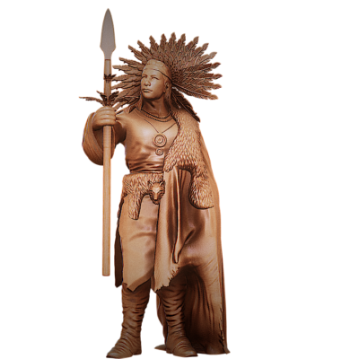 Native American Chief standing